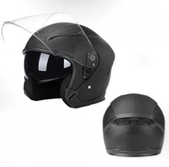 Wholesale Half Open Face Custom Double Lens Electric Motorbike Colorful ABS Motorcycle Safety Helmet